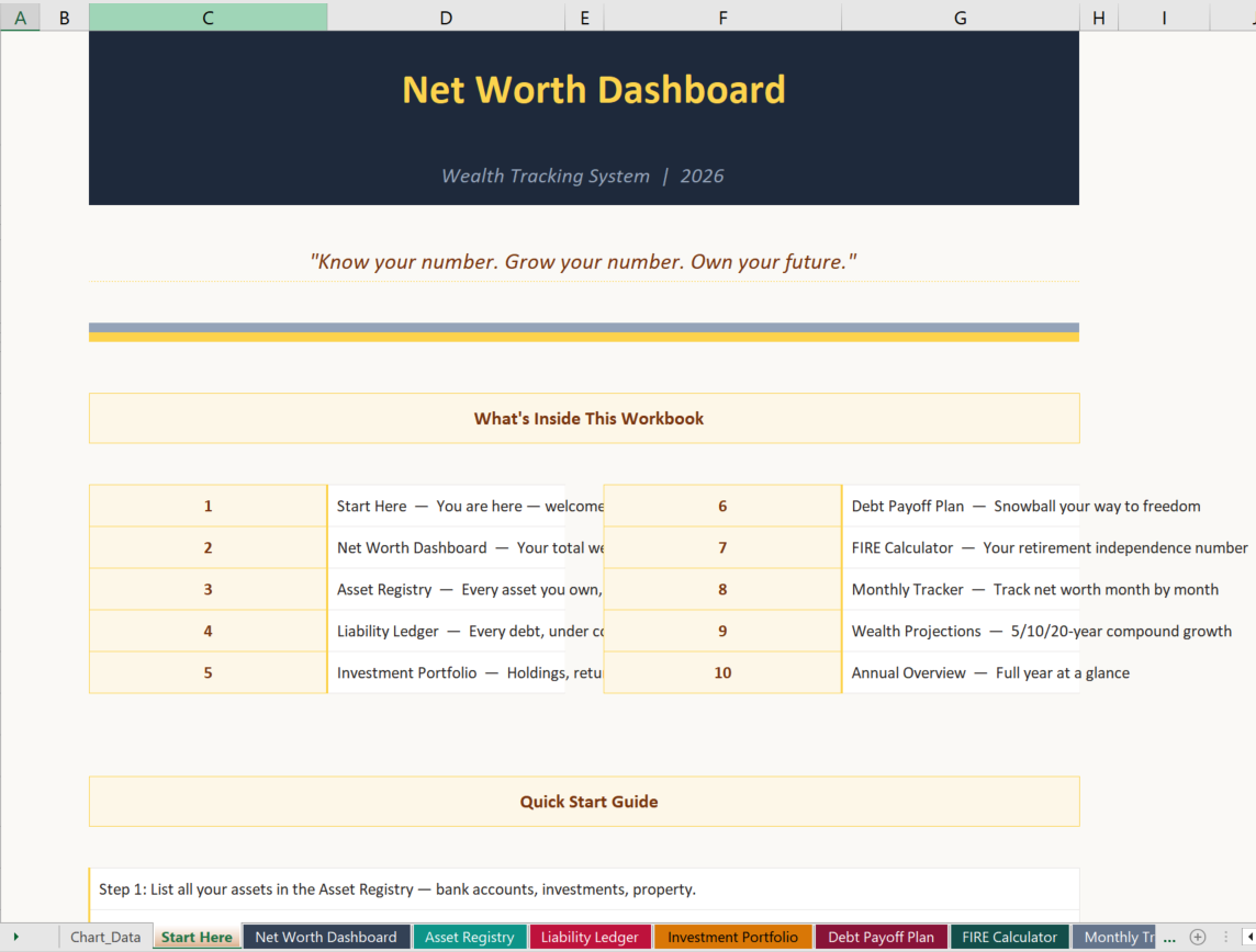 01 net worth dashboard Screenshot