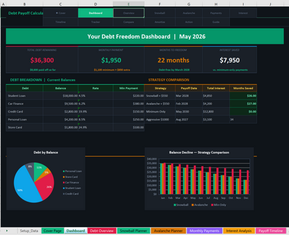 02 debt payoff calculator Screenshot