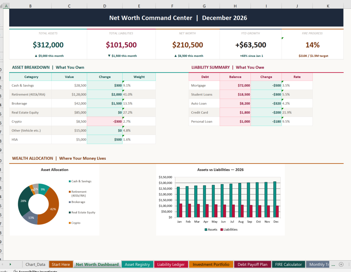 02 net worth dashboard Screenshot