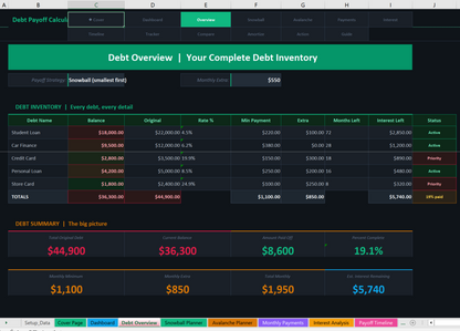03 debt payoff calculator Screenshot