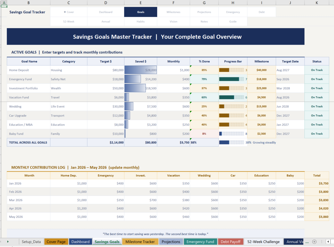 03 savings goal tracker Screenshot