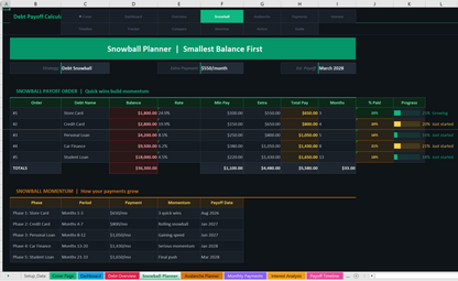 04 debt payoff calculator Screenshot