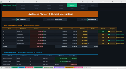05 debt payoff calculator Screenshot