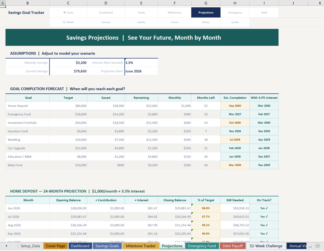 05 savings goal tracker Screenshot