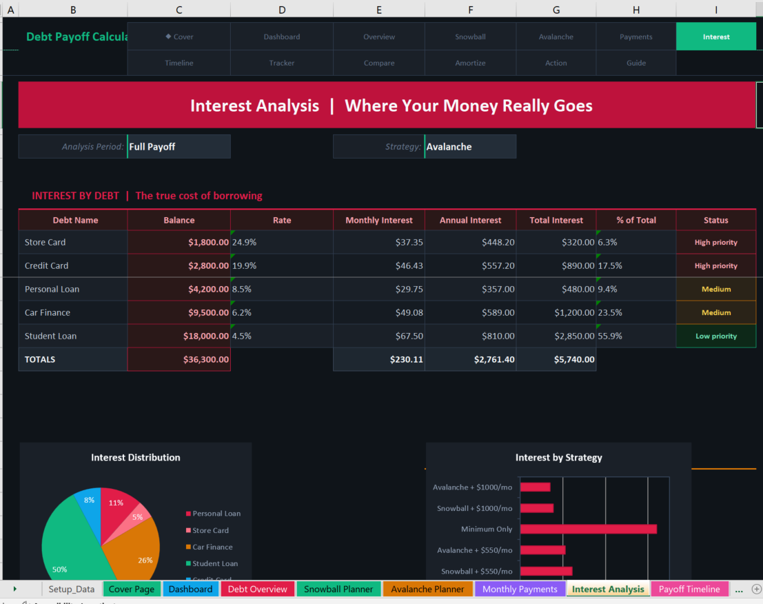 07 debt payoff calculator Screenshot