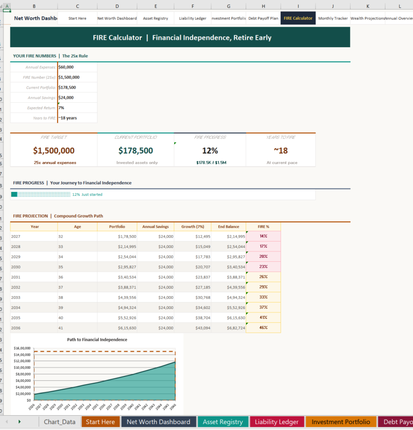 07 net worth dashboard Screenshot