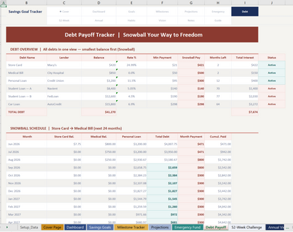 07 savings goal tracker Screenshot
