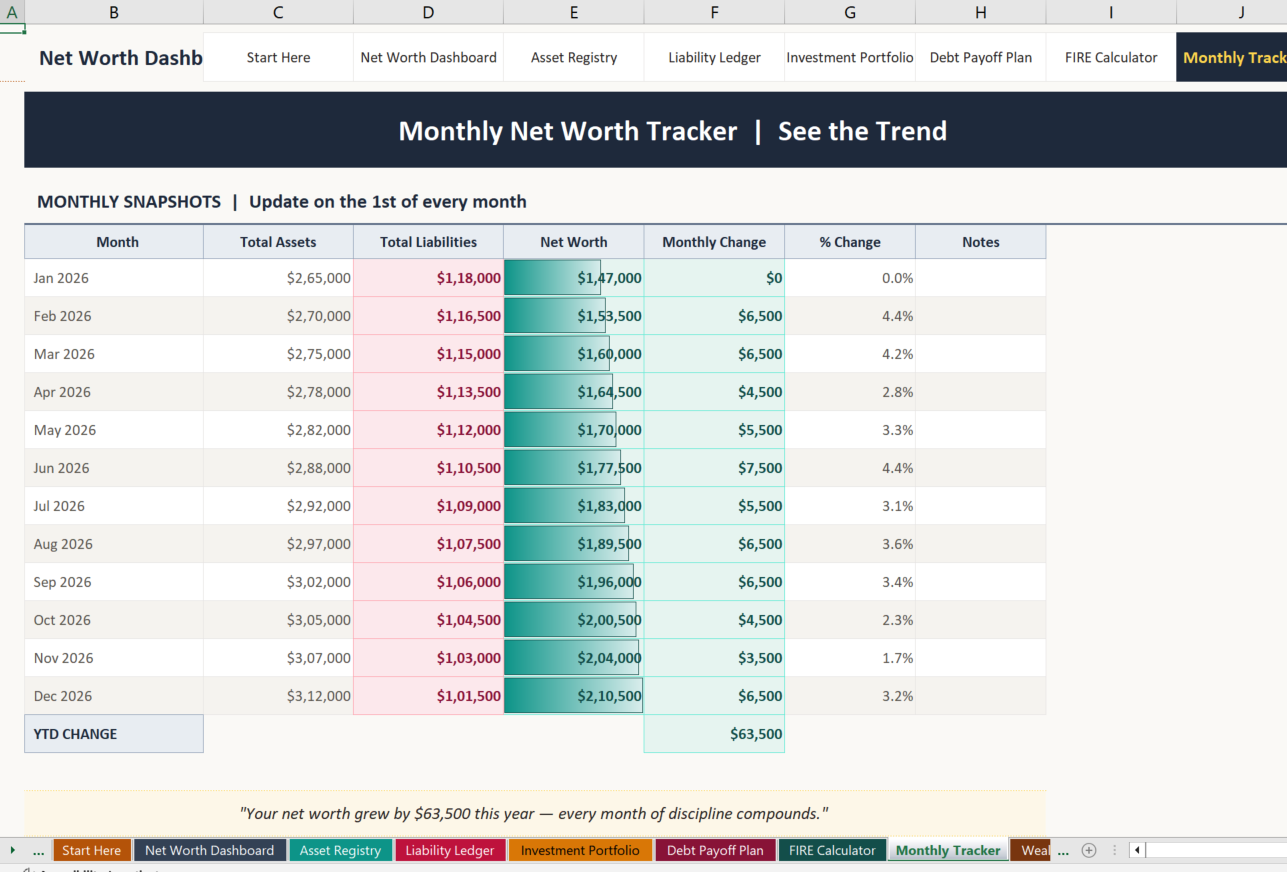 08 net worth dashboard Screenshot