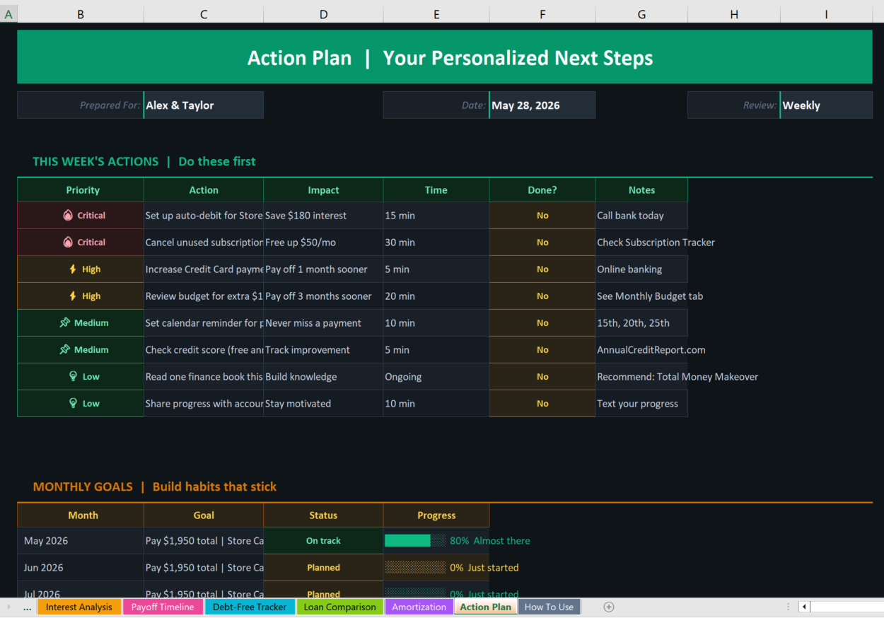 11 debt payoff calculator Screenshot