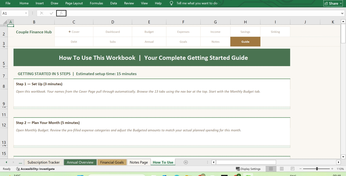 13 couple finance hub How To Use