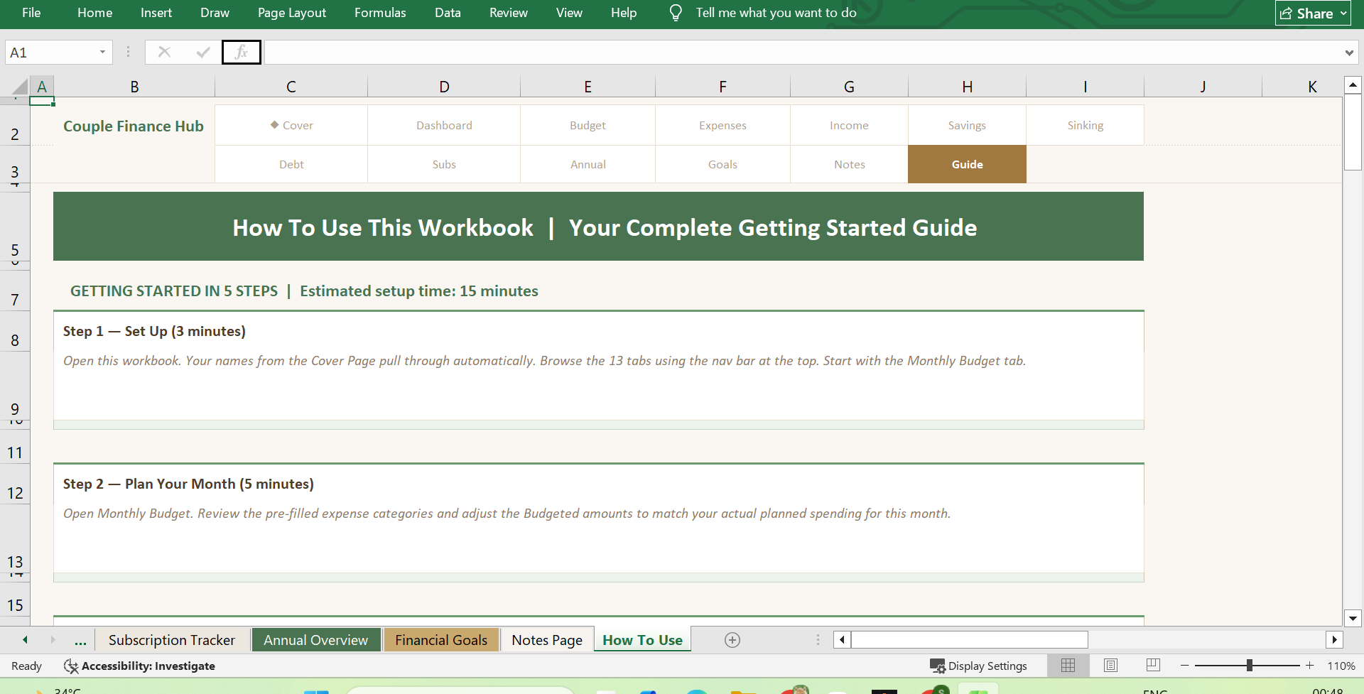 13 couple finance hub How To Use