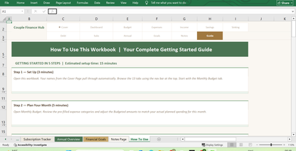 13 couple finance hub How To Use
