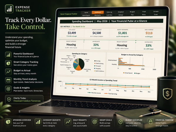 Premium Expense Tracker: Daily Spending Dashboard