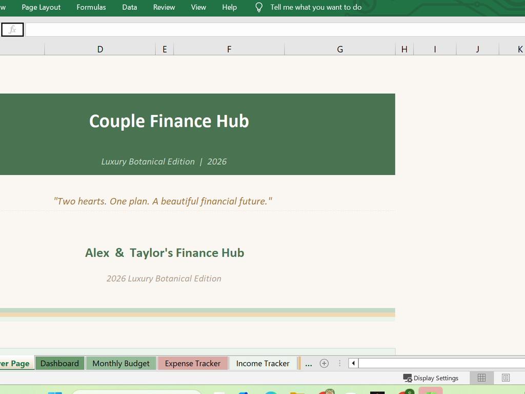 Couple Finance Hub: Premium Google Sheets Financial Tracker