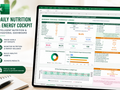Calorie Dashboard | Excel & Google Sheets | Calorie & Food Tracker