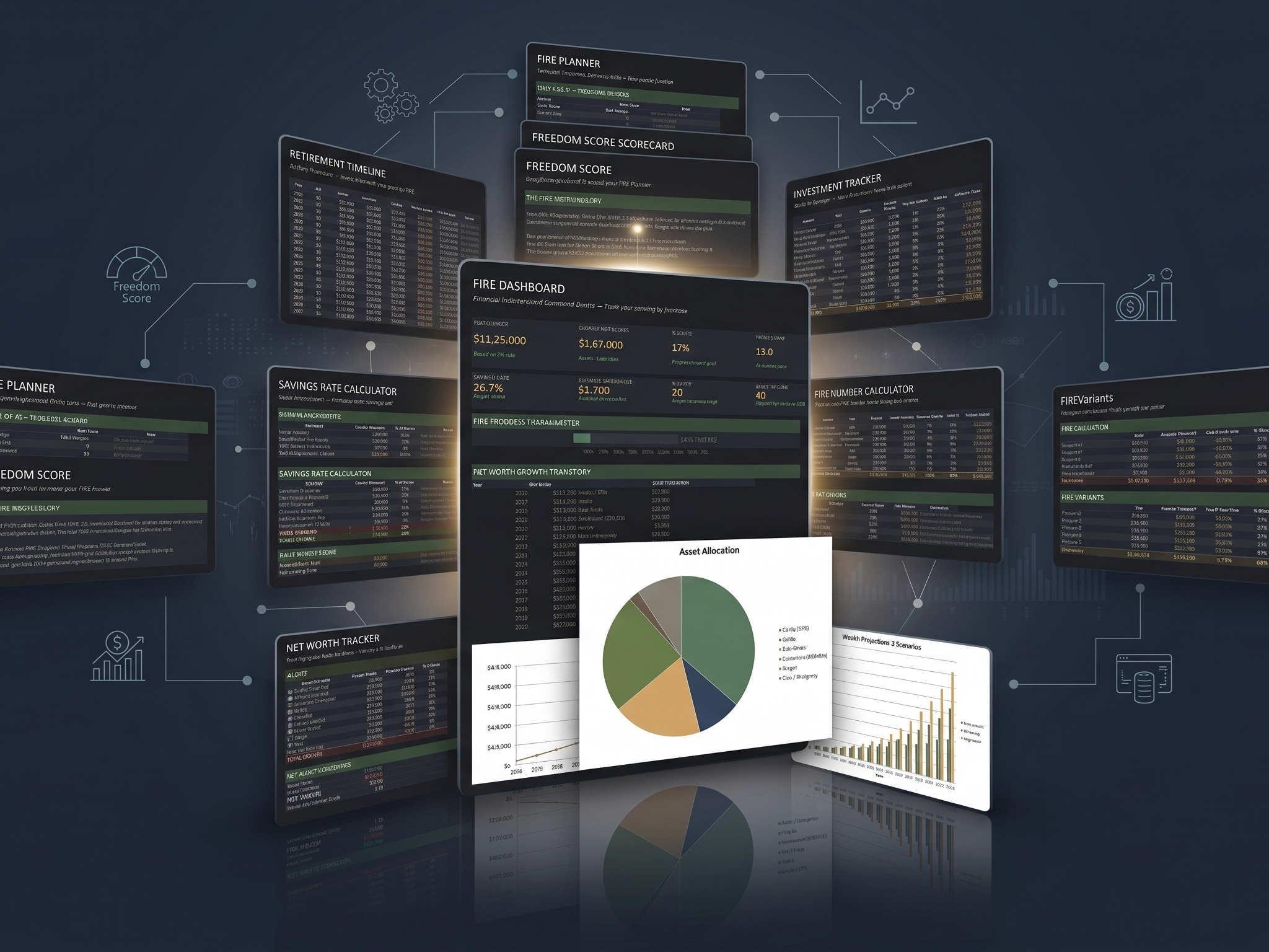 FIRE Planner | Financial Independence & Early Retirement | Excel & Google Sheets