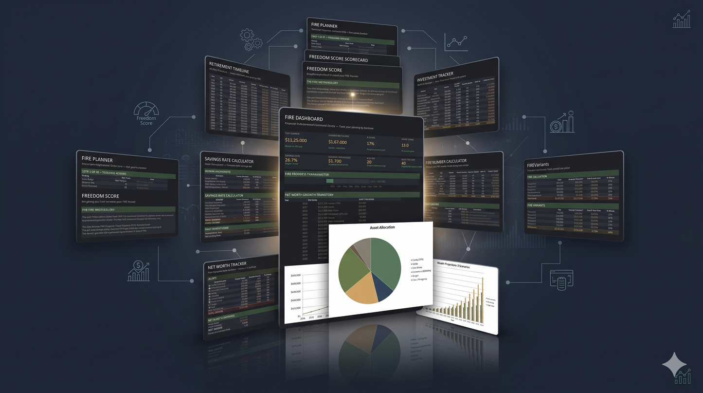 FIRE Planner | Financial Independence & Early Retirement | Excel & Google Sheets