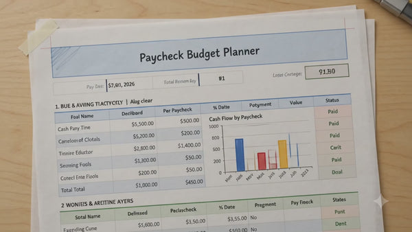 Paycheck Budget Planner: Bi-Weekly Finance Tracker